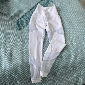 Lululemon white mesh leggings